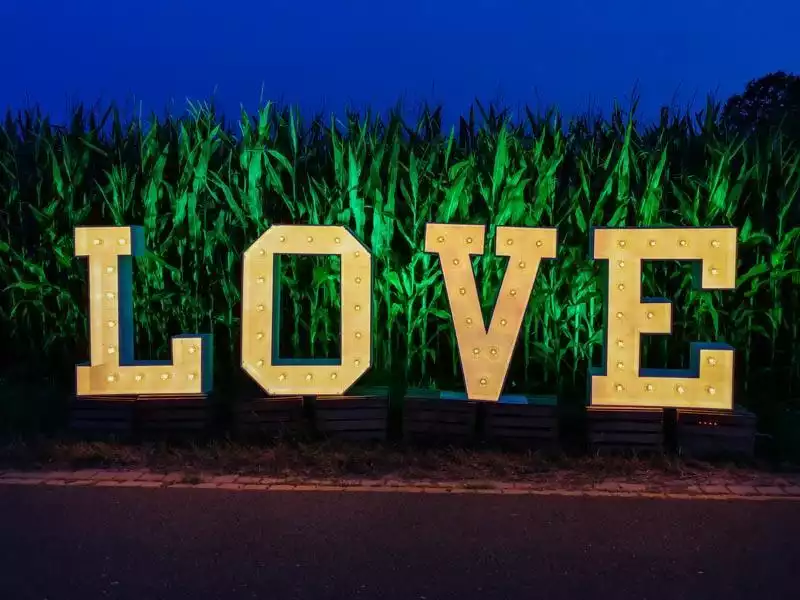 XXL Buchstaben "Love" für Hochzeit Mieten